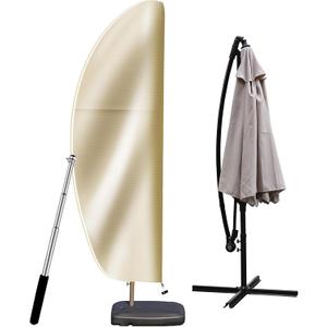 Patio Umbrella Cover for Outdoor – Heavy Duty 420D Oxford Fabric with Pole & Zipper, Easy Install – Waterproof, UV Resistant, Prevents Fading & Rips – Fits 9–14ft Cantilever & Offset Umbrellas