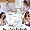 for Samsung Galaxy S26 Case with Magnetic Stand, White | Crystal Clear Case,Rigorous Drop Protection, Great Grip Feeling, Slim Shockproof Phone Cover