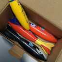 Skylety 4 Piece Dive Torpedo Bandits Pool Toys Underwater Diving Torpedo Bandits Water Games Training Gift Set for Boys Girls Ages 5 and Up