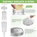 Fermentation Kit for Wide Mouth Mason Jars (86mm), 316 Stainless Steel Fermentation Lids, Glass Weights, Airlock System, Complete Home Fermenting Set (Jars Not Included)