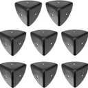 uxcell 8PCS Metal Corner Protector 1.5 x 1.5 x 1.5 Inch Box Edge Guard Protector Zinc Alloy Cabinets Speaker Corners Protector for Furniture Decorative (Black)