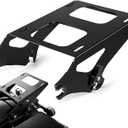 PBYMT Tour Pack Mount Thicker Tour Pack Bracket Detachable Luggage Rack Fits for Harley Davidson Touring Street Glide Road King Electra Glide 2014-2025,Black