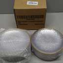 Rubtlamp 100 Pcs Clear Gold Plastic Plates, Hammered Party Plates, Clear Disposable Dessert Plates,Clear Gold Plates 7 Inch, Gold Plastic Dessert Plates Disposable For All Occasions
