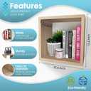 Kaboon Cube Floating Shelves Set2, Display Shelves Wall Mount 7.75" D x 12.5" W x 12.5" H, (Grey Oak, Square 2 Cubes)