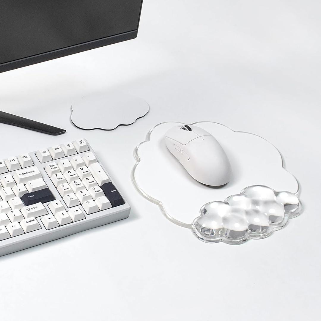 Cloud Mouse Pad with Wrist Rest Support, Erogonomic Mousepad for Office, Large