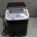 Portable Countertop Ice Machine Maker with Handle, Bullet Ice, 9 Cubes in 6 Mins, 26.5lbs/24Hrs, Self-Cleaning, Black