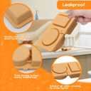 3 Pack Silicone Reusable Snack Containers with Lids, Double Compartment Snackle Box Containers, Salad Dressing Sauce Seasoning Container, Small Mini Food Snack Boxs for Travel, Office, Picnic, School