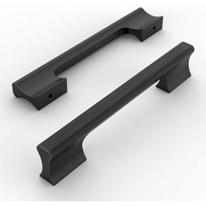 Amerdeco 10 Pack Oil Rubbed Bronze Cabinet Pulls 5 Inch(128MM) Hole Centers Kitchen Cabinet Handles Hardware Kitchen Handles for Cabinets Cupboard Handles Drawer Pulls ZH0056