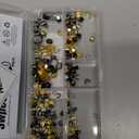 Swpeet 240Pcs 4 Sizes #3#5#8#10 Multicoloured Zipper Slider Retainers Assortment Kit, U Shape Top Stoppers Top Stop U-Clip Replacement Zipper Latch Slider Accessories for Clothing Handbags