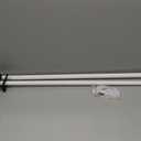 Exclusive Home Rope Knot 1" Curtain Rod and Coordinating Finial Set, Matte White, Adjustable 36"-72"