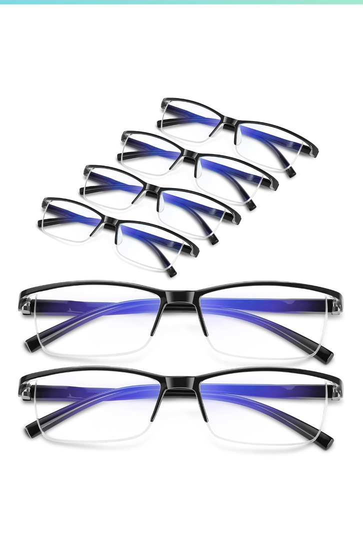 Reading Glasses Men,Spring Hinge Blue Light Blocking Readers,Anti Eyestrain Computer Magnifying Eyeglasses.+1.50