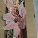 Fake Artificial Flowers Bouquet for Decoration, Silk Flower Arrangements Faux Flowers Plant Wedding Bride Bouquets Tables Centerpieces for Rustic Home Decor Indoor Vase Floral Table Decor (Champagne) (1PCS)