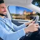 Spurtar 2 PCS Car Window Shades Crystal Clear View Car Sun Shade Baby UV & Glare Protection, Windows Roll Down Shades Stay On, Side Window Sun Shade No Obstruct View for Most Vehicles SUV Sedan -Front