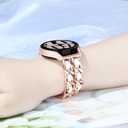 20mm Watch Band for Samsung Galaxy Watch 7 6 5 4 FE Band 40mm 44mm, Women Dressy Metal Band for Samsung Watch Bands Watch 6 Classic 43 47mm/5Pro/4 Classic/Watch 3 41mm/Active 2-Rose Gold