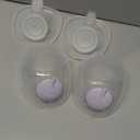 D6 Milk Bowl, Wearable Breast Pump Breastmilk Storage Bottles with Bottle lid Compatible, Wearable Breast Pump Milk Collector Purple 2pack