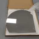 Half Moon Bathroom Mirror Wall Mounted, 32" Frameless Irregular Wall Mirror, Modern Decorative Vanity Mirror for Restroom Bedroom Entryway Living Room, Shatterproof, Right/Left Cut