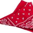 CoverYourHair Paisley Bandanas - 100% Cotton Cowboy Bandanas - 6 Pack Assorted Western Headwraps