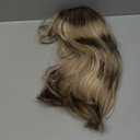 Haloo Blonde Bob Wigs with Bangs Shoulder Length Straight Natural Looking Synthetic Heat Resistant Medium Hair Wigs for Women Daily Party, 16 Inch Ombre Blonde