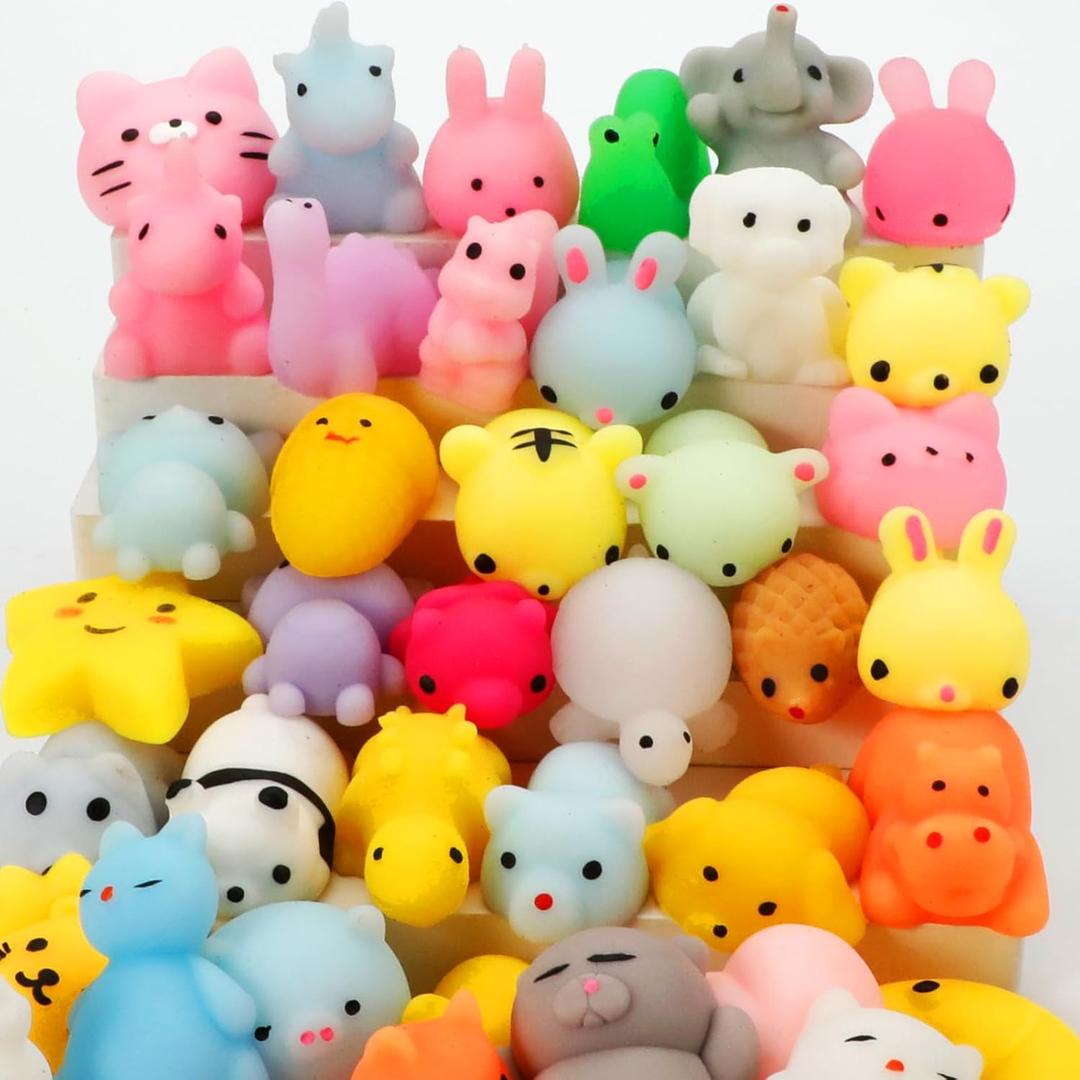 40 Pack Squishy Toys for Kids, Kawaii Squishies Squishy Animals Party Favors Birthday Gift Goodie Bag Stuffers for Boys Girls Ages 4-8 8-12 Teens Toddlers Stress Relief Sensory Autism Toys Random