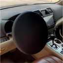 Zpana Car Steering Wheel Sun Shade Cover, Anti Heat Vehicle Steering Wheel Sunshade Shield, Automotive Interior Wheel Sun Block Protector Accessories, Universal for SUV, Sedan, Truck (Black)
