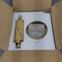 BAODEN Gold Knurled Texture Wall Sconces 24" Modern Cylinder Bathroom Vanity Lights Fixtures with Clear Striped Glass Shade 2-Lights Indoor Wall Lighting for Living Room Bedroom Kitchen