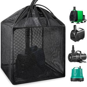 OUMEE Pump Filters Bag, Pond Barrier Bag Large Pump Mesh Bags for Outdoor Water Koi Fish Ponds (12.2 in)