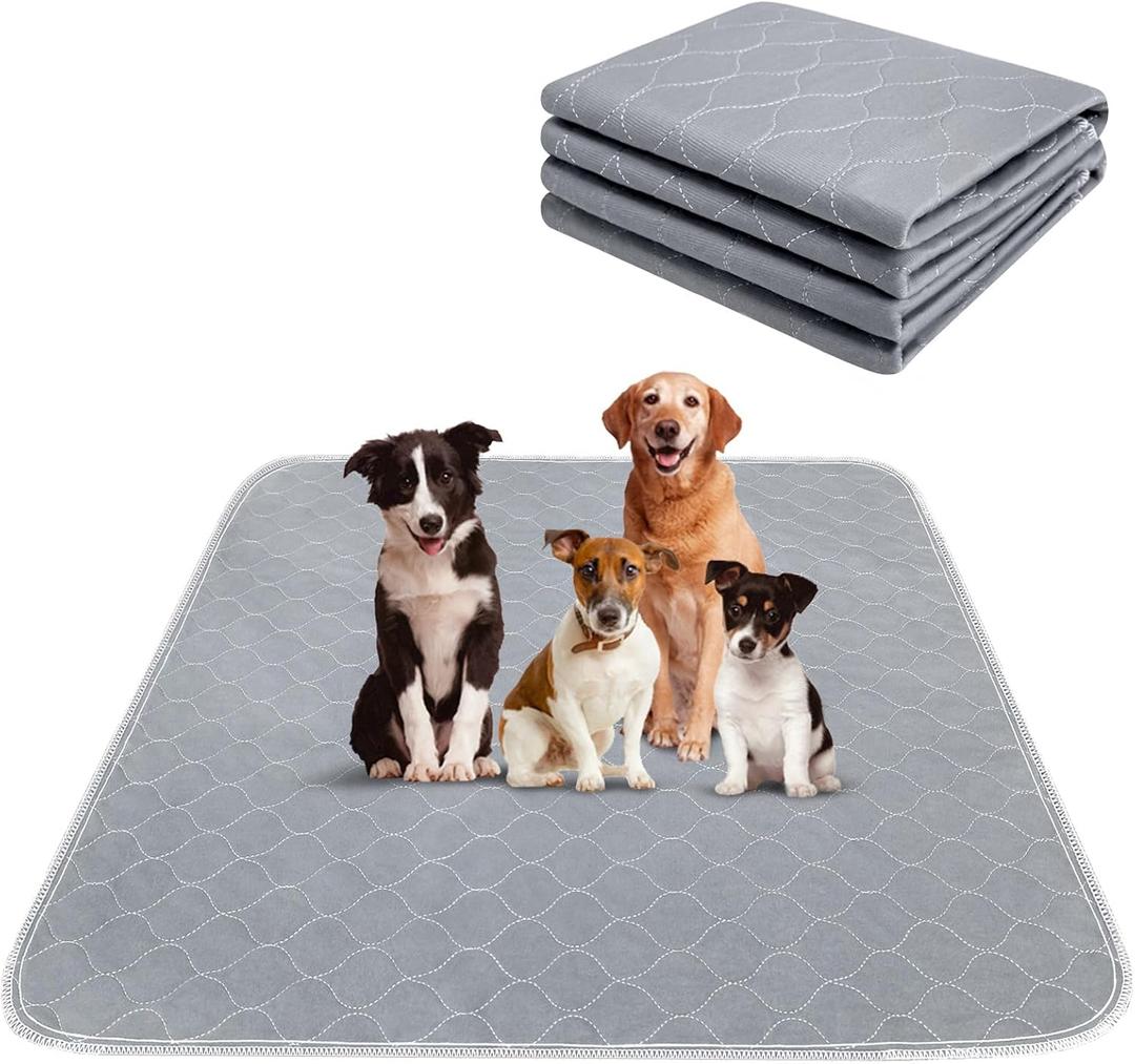 Conkote Reusable Pee Pads for Dogs Extra Large 48" x 60", Heavy Absorbency Washable Pee Pads, Waterproof & Leak-Proof Dog Training Pads Non-Slip for Pet Housebreaking, Whelping, Potty, Crate (48x60 Inch (Pack of 1))