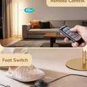EDISHINE LED Corner Floor Lamp, Set of 2 Minimalist Dimmable Light with Remote, 57.5" Tall Standing Lamp for Living Room, Bedroom, Home Office, 7 Color Temperature 2700-6000K (Gold)