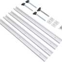 Fabater Table Saw Crosscut Sled Kit, T Track and Slider Kit, Aluminum Alloy Woodworking Sliding Slot Rail T Slot Miter Track Jig, Table Saw Accessories for DIY Woodworking Projects