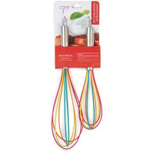 Core Kitchen 2 Piece Whisk Set - Rainbow