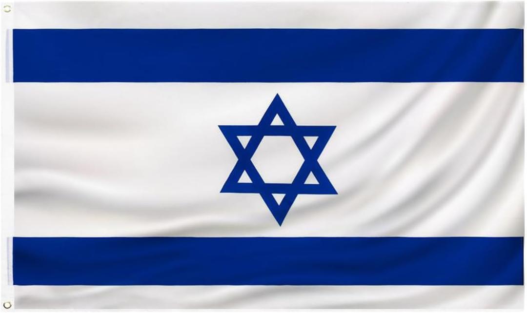 Israeli Flag 3x5 FT Israel flag Polyester outdoor indoor Canvas Header and Double Stitched with two Brass Grommets