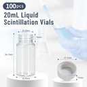 20 mL Glass Sample Vials, 100 PCS Liquid Scintillation Vials | Borosilicate Glass, 22-400 Polypropylene Screw Caps with Aluminum Foil Liner