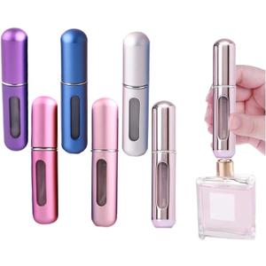 Perfume travel refillable,6Pcs 5ml Mini perfume bottle,Portable perfume bottles refillable for Women Men Small Mister Spray Bottle, for Travel and Outgoing