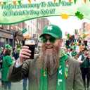 St. Patrick's Day Costume Accessories Irish Leprechaun Hat Shamrock Sunglasses Set for Couple Leprechaun Outfit