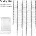 TOFLEN 50 Pack 3 oz Square Mini Dessert Cups with Spoons Clear Plastic Dessert Shooter Cups for for Party, Yogurt, Parfait, Cheesecake, Pudding, Jello and Appetizers
