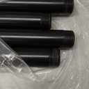 PIPE DECOR 1" x 42" Black Steel Plumbing Pipe, 4-Pack, Pre Cut Connector, Industrial Steel Grey Fits Standard One Inch Threaded Black Malleable Iron Fittings, Build Vintage DIY Furniture