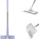 Snap Grip Mini Mop, Reusable Clip on Mop Suitable for Houses, Bathrooms, Corners, and Under Beds, with 360Â°Rotating Head, Including 50 Pieces/1 Pack of Face Towels (Purple)