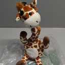Hopearl Glowing Dancing Giraffe Toy Repeats What You Say Talking Toy Wriggle Singing Mimicking Twisting Electric Light Up Interactive Animated Speaking Gifts for Kids, Brown, 13''