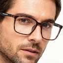 BLUEMOKY Blue Light Reading Glasses for MenSport Square Frame Readers, Anti Glare Computer Glasses, C02 Tortoise, 4 x