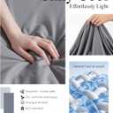 Cooling Comforter, Cooling Blanket for Hot Sleepers, All Season Lightweight Comforter for Night Sweats, Down Alternative Duvet Insert, Blanket for Night Sweats, Queen - 90"x90"(Mist Gray)