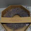 14 Inch Preserved Lavender Natural Wreath, Fragrant Real Lavender Front Door Wreath