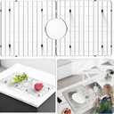 Chilinii Sink Protectors for Kitchen Sink 30" x 16" - Rectangular Extra Large Sink Grid for Kitchen Sink Bottom, Rust-Resistant Drainage Rack with Scratch Prevention Centered Drain