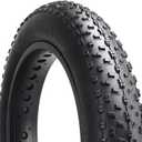 Hycline Fat Bike Replacement Tire: 20x4.0/26x4.0 Inch Puncture Resistant Folding MTB Bicycle Tires, All Terrain High-Density Bike Tires with Street or Trail Riding