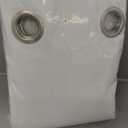 FMFUNCTEX 100% White Blackout Curtains for Bedroom, White Weave Textured Curtains 90 Inches Long Thermal Insulated Curtain for Living Room, Black Out Drapery Grommet Room Darkening 2 Panels