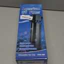 Aquarium Filter for 40-150 Gallon Tank, U-V Fish Tank Green Clean Machine Submersible Powerful Pump Canister Filter 400GPH for Pond Turtle Tank Saltwater Freshwater Crystal Clear Green Killing (Black)