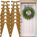 24 Pcs Velvet Bows Christmas Tree Ornaments Vintage Velvet Ribbon Bows for Tree Garland Wreath Indoor Xmas Decorations(9 x 13 Inch, Width of 5/8",Khaki)