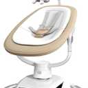 Angelbliss Baby Swing with Custom Motion, 3D-Motion Electric Swing with 6 Unique Motions & 4-Speeds, Bluetooth Enabled, 13 Preset Lullabies (Beige)