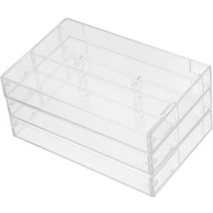 3pcs Clear Plastic Retro Cassette Tape Holder Box Multi Functional Storage Organizer for Music Tapes for Home Office Display and Easy Retrieval