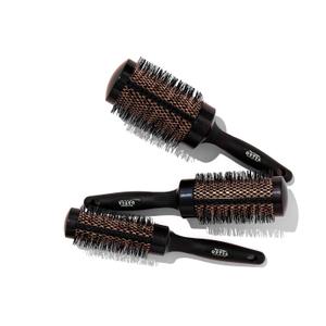 Copper Round Trio Brush Set  Professional Ceramic Thermal Ionic Styling Brushes with Boar Bristles for Volume, Shine & Salon-Quality Blow Drying  Small, Medium & Large Round Brushes