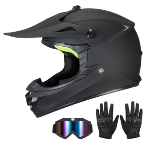 Youth Kids Dirt Bike Helmet for Boys & Girls,F001 Full Face Motorcycle Helmet for Off-Road ATV Street Riding Four Wheeler Mountain Bike with Goggles Gloves,DOT Approved Medium